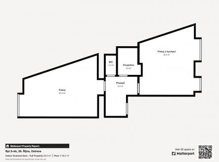 . | Pronájem bytu, 2+kk, 57 m²