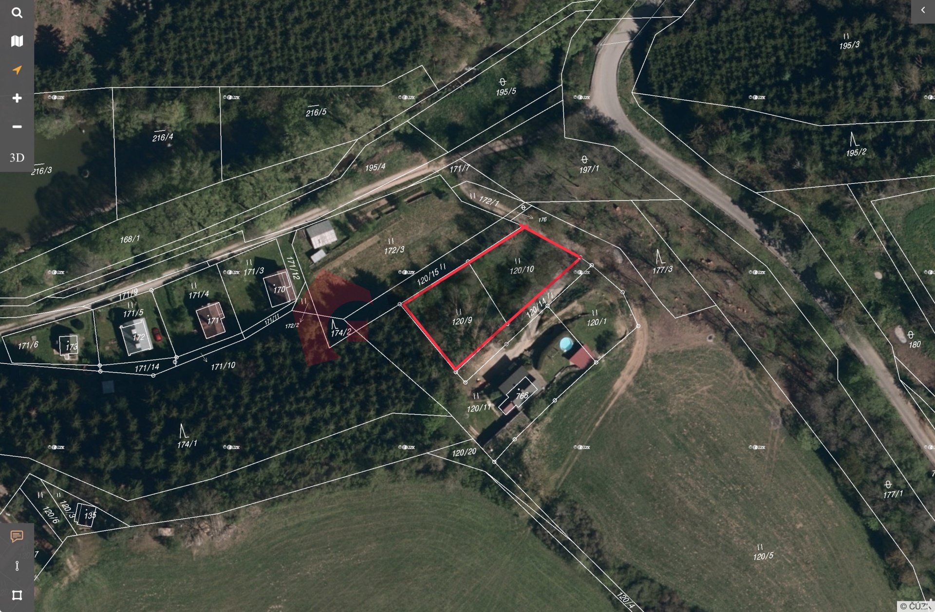 Prodej pozemku pro stavbu chaty v Bítovčicích, okr. Jihlava