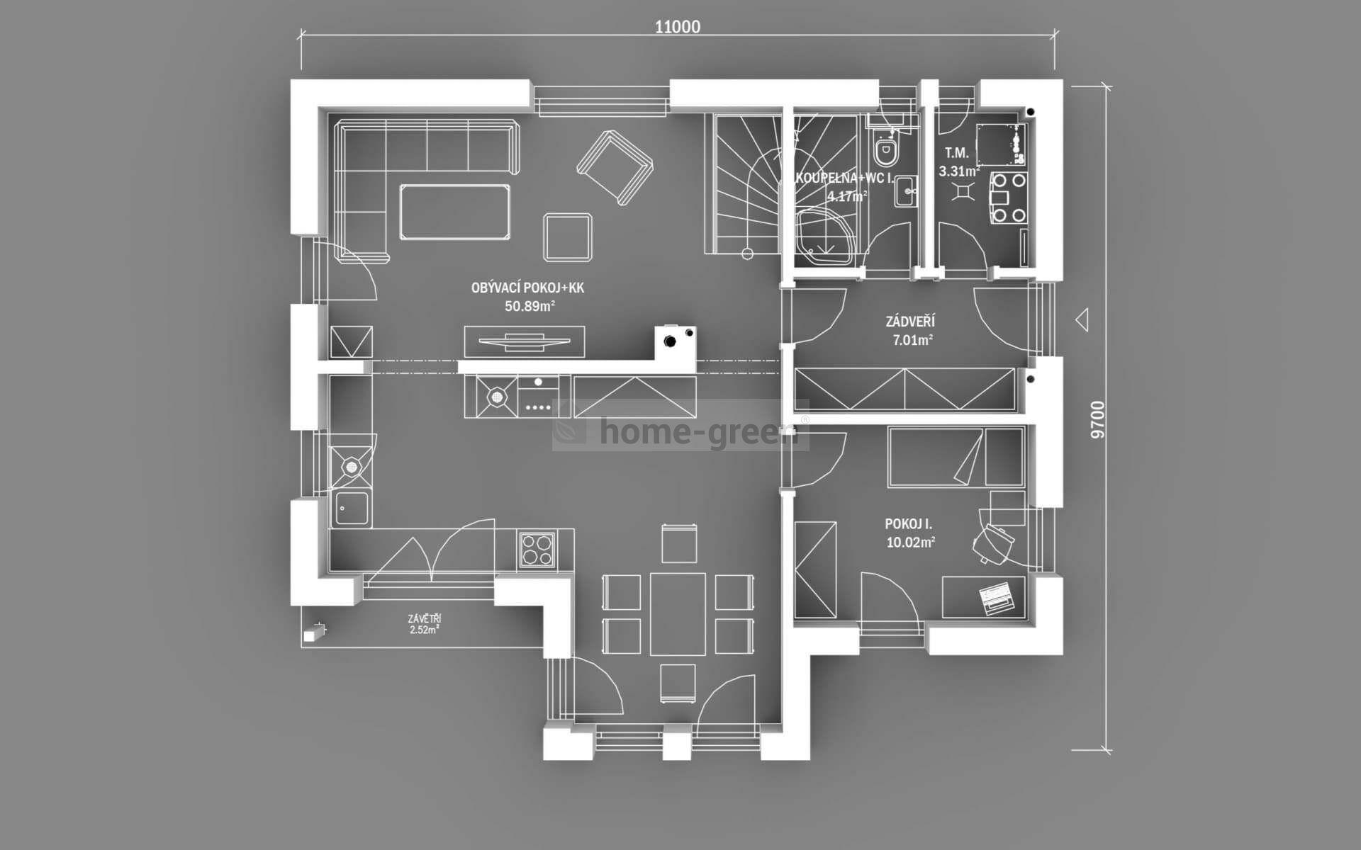 RD na klíč 6+1-150 m² na poz. 800 m²,Veverské Knínice, Brno - venkov