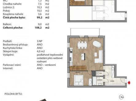 Prodej bytu, 4+kk, 99 m²