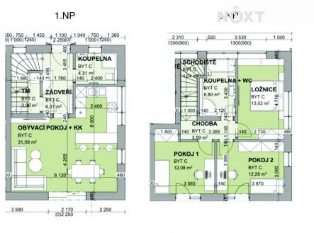 Prodej bytu, 4+kk, 97 m²