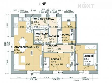 Prodej bytu, 4+kk, 81 m²