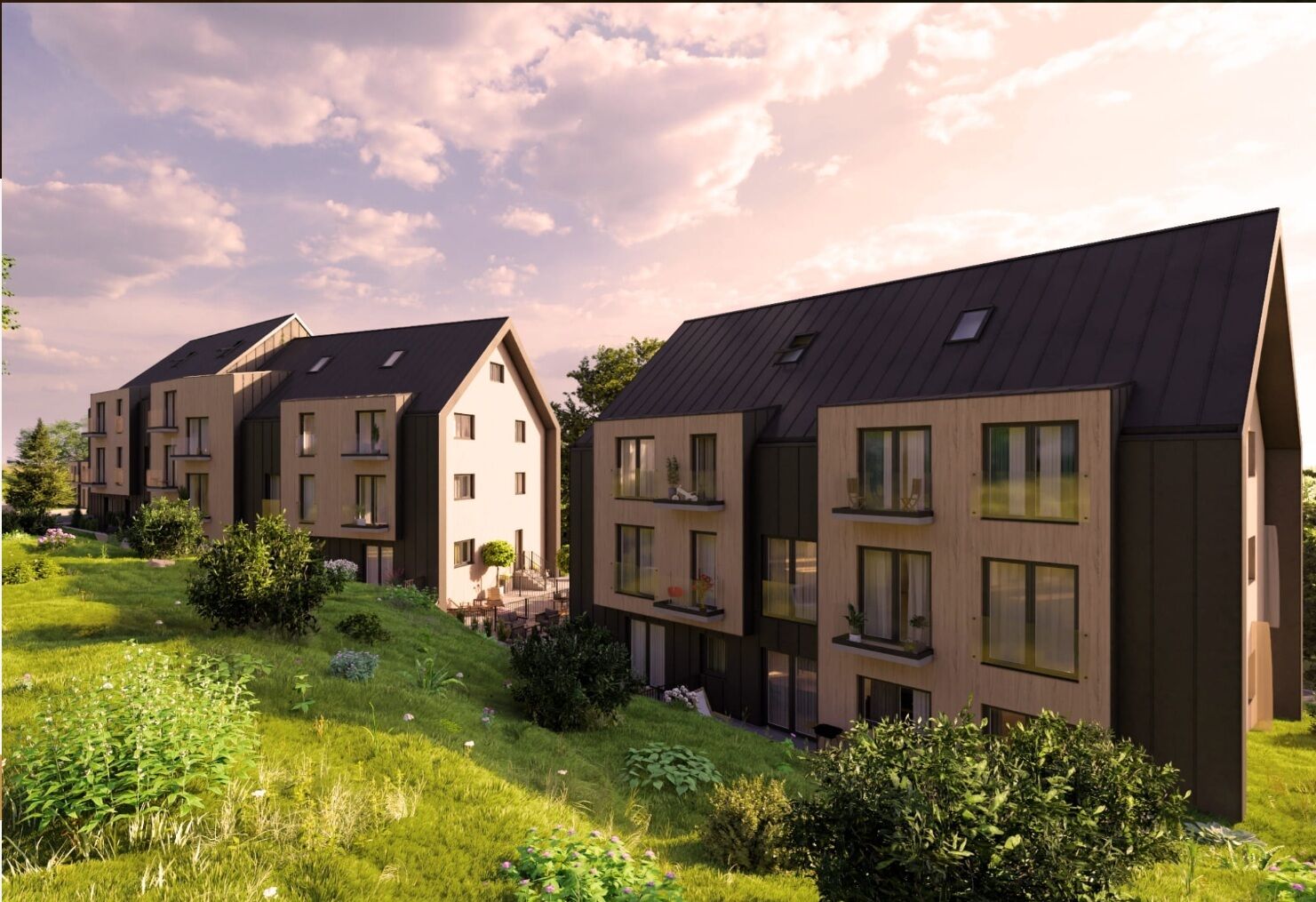 Apartmán s balkonem, 1+kk 43,3 m2 v atraktivní lokalitě Černý Důl v Krkonoších