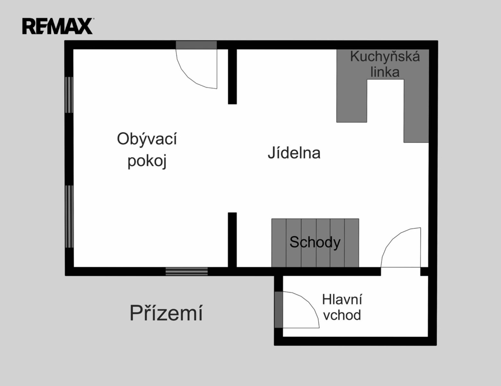 Půdorys - přízemí chaty