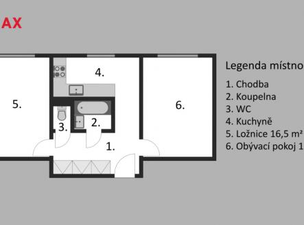 Prodej bytu, 2+1, 54 m²