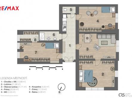 2d-layout-graficky.jpg | Prodej bytu, 4+kk, 119 m²