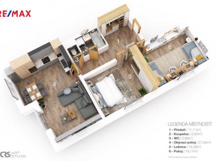 3d-layout.jpg | Prodej bytu, 3+kk, 78 m²