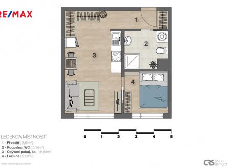 Prodej bytu, 2+kk, 34 m²