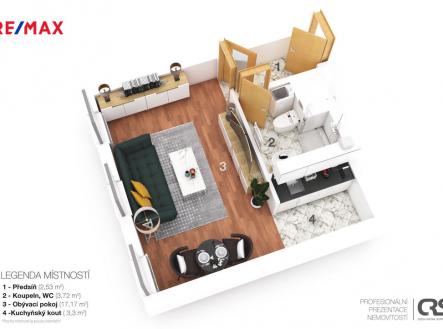 3d-layout-2.jpg | Pronájem bytu, 1+kk, 28 m²
