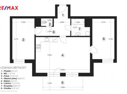 2d-layout.jpg | Prodej bytu, 3+kk, 74 m²