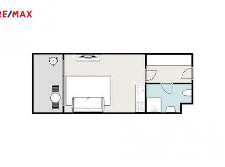 241020-byt-u-radosti-praha-planek.jpg | Pronájem bytu, 1+kk, 29 m²