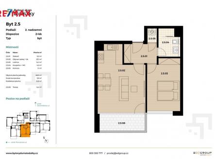 marketingovy-pudorys-bytove-jednotky-2-5.jpg | Pronájem bytu, 2+kk, 56 m²