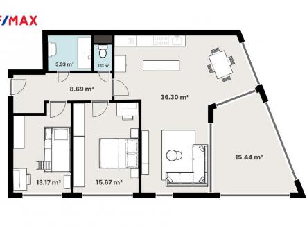 250106-byt-praha-hostivar-planek.jpg | Prodej bytu, 3+kk, 96 m²