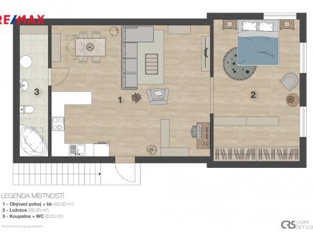 3.jpg | Prodej bytu, 2+kk, 83 m²