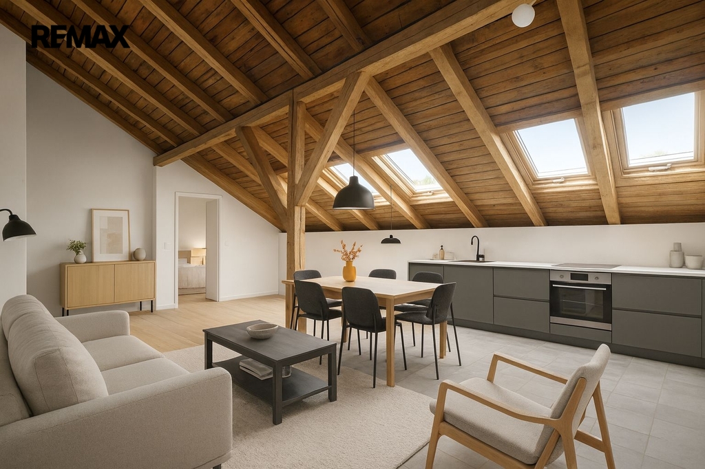 Vizualizace půdního bytu