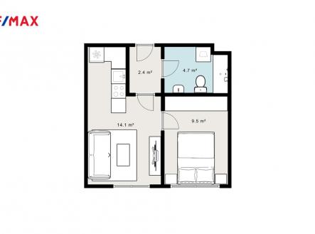 250501-byt-kralupy-pudorys.jpg | Prodej bytu, 2+kk, 34 m²