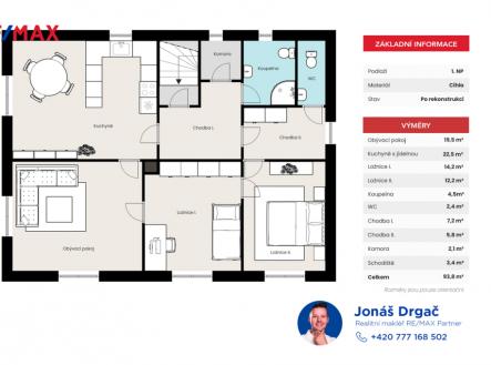 250811-byt-uvaly-pudorys.png | Prodej bytu, 4+kk, 97 m²