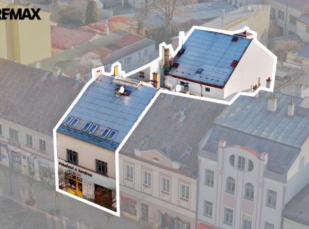 Vykreslení celé nemovitosti v řadové zástavbě | Prodej - obchodní prostor, 1 020 m²