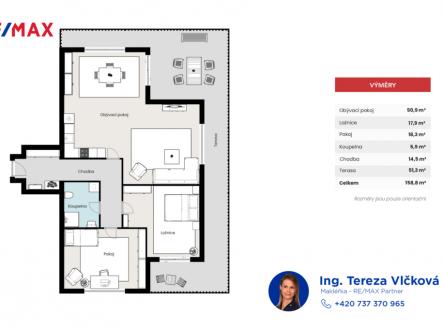 250829-byt-bela-pod-bezdezem-pudorys.png | Pronájem bytu, 3+kk, 161 m²