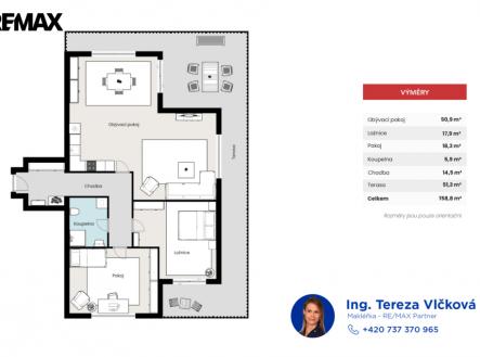 250829-byt-bela-pod-bezdezem-pudorys.png | Pronájem bytu, 3+kk, 161 m²