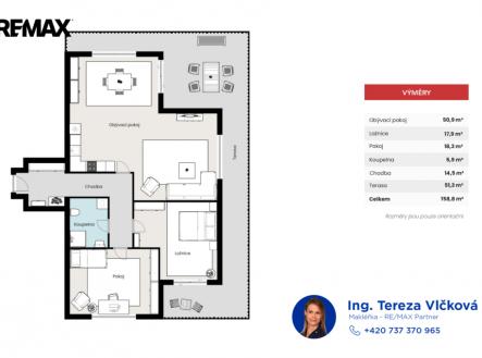 250829-byt-bela-pod-bezdezem-pudorys.png | Pronájem bytu, 3+kk, 161 m²