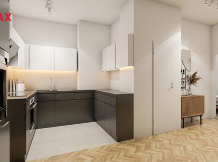 vizualizace kuchyně | Prodej bytu, 2+1, 67 m²
