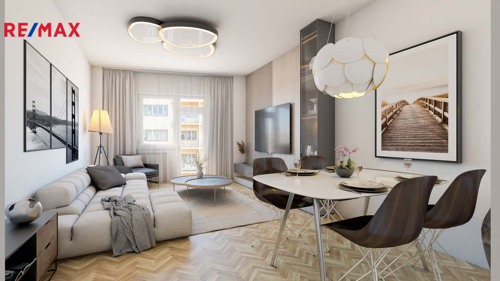 vizualizace obývacího pokoje