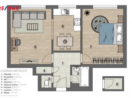 2d-layout-graficky-4.jpg | Prodej bytu, 2+1, 57 m²