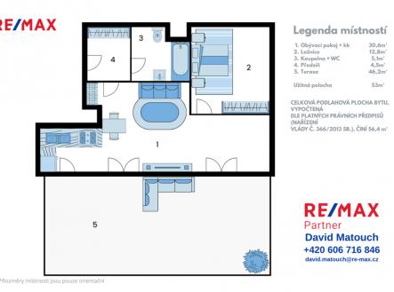 david-pudorys-4.png | Pronájem bytu, 2+kk, 56 m²