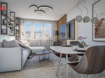 obyvak-s-jidelnou-vizualizace.jpg | Prodej bytu, 3+1, 66 m²