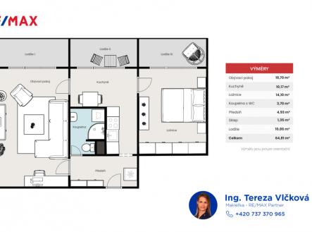 260120-byt-mlada-boleslav-pudorys.png | Prodej bytu, 2+1, 65 m²
