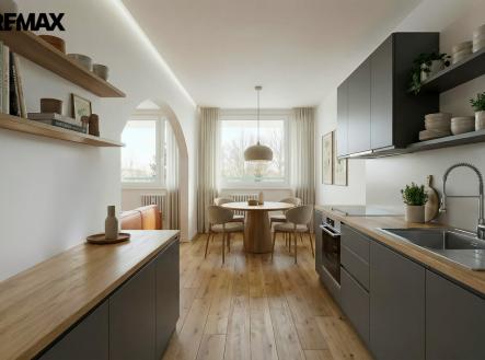 Vizualizace kuchyně | Prodej bytu, 3+1, 77 m²