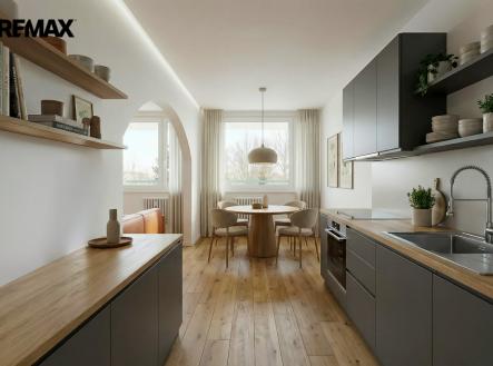 Vizualizace kuchyně | Prodej bytu, 3+1, 77 m²