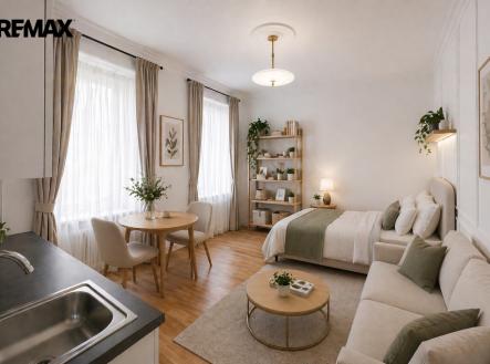 VIZUALIZACE | Prodej bytu, 1+kk, 23 m²