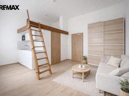 VIZUALIZACE | Pronájem bytu, 1+kk, 22 m²