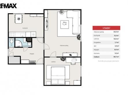 260324-pudorys.png | Prodej bytu, 2+1, 61 m²