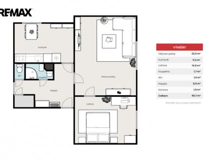 260324-pudorys.png | Prodej bytu, 2+1, 61 m²