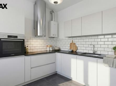vizualizace kuchyně | Prodej bytu, 2+1, 71 m²