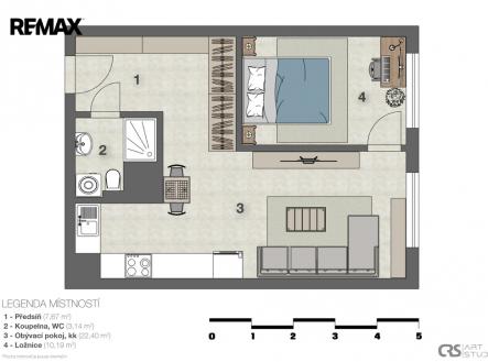 2d-layout-graficky.jpg | Pronájem bytu, 2+kk, 44 m²