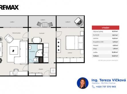 260120-byt-mlada-boleslav-pudorys.png | Pronájem bytu, 2+1, 65 m²
