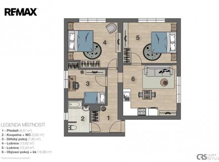 pudorys.jpg | Prodej bytu, 4+kk, 62 m²