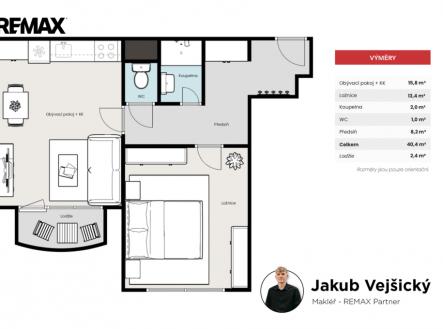 2607013-byt-vimperk-pudorys.png | Prodej bytu, 2+kk, 43 m²