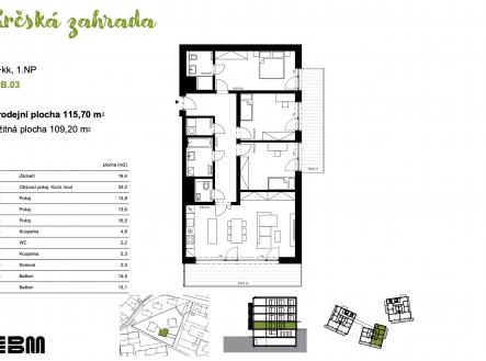 4 | Prodej bytu, 4+kk, 116 m²