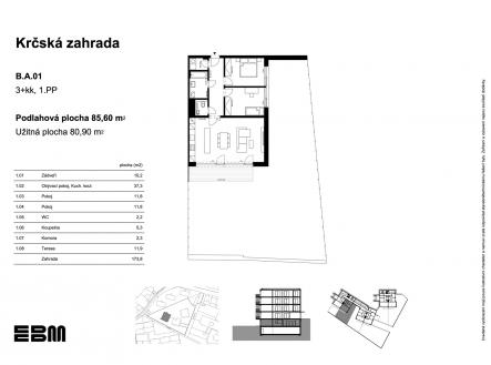 EBM-krcska-zahrada-b-a-01 | Prodej bytu, 3+kk, 81 m²