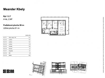 EBM-meander-kbely-1-2-7 | Prodej bytu, 4+kk, 99 m²