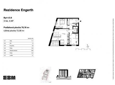 EBM-rezidence-engerth-byt-4-5-6 | Prodej bytu, 3+kk, 76 m²