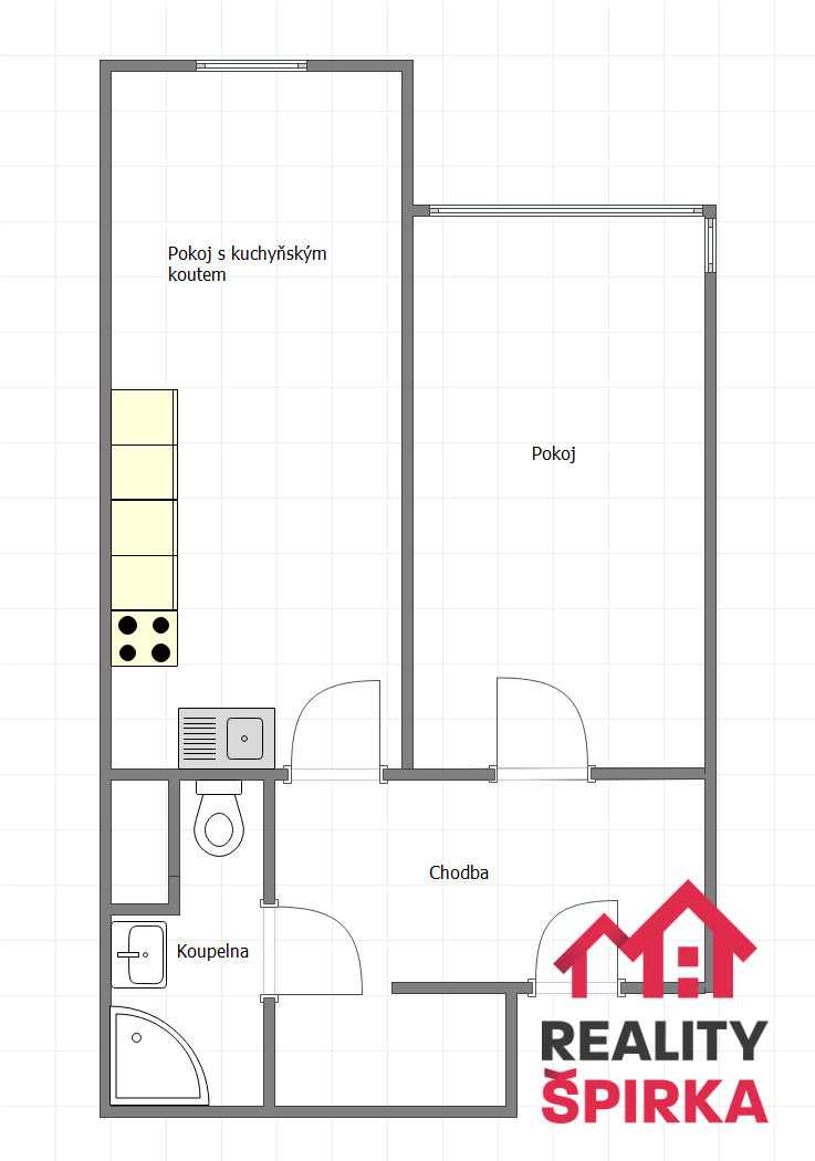 Pronájem bytu 2+kk, CP 41 m2, Králíky, ul. Leoše Janáčka okres Ústí nad Orlicí