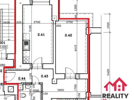 Půdorys | Pronájem bytu, 2+kk, 38 m²