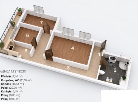 . | Pronájem - kanceláře, 77 m²