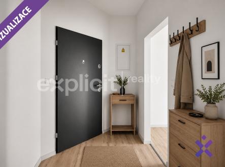 Vstupní dveře-vizualizace | Prodej bytu, 2+kk, 63 m²